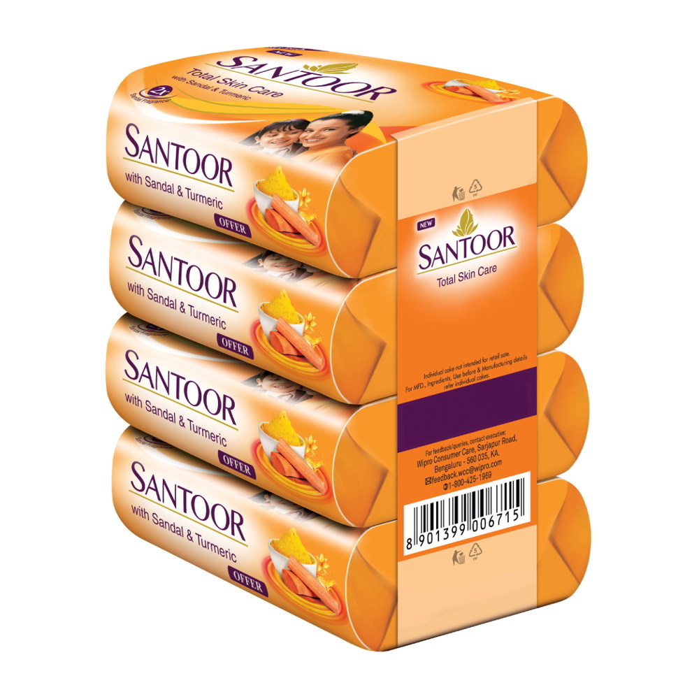 Santoor super saver soap (4 x1 Pack)